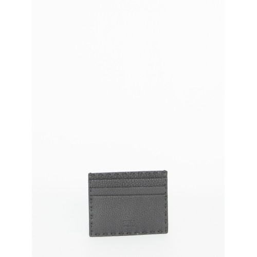 FENDI Selleria Grained Leather Cardholder