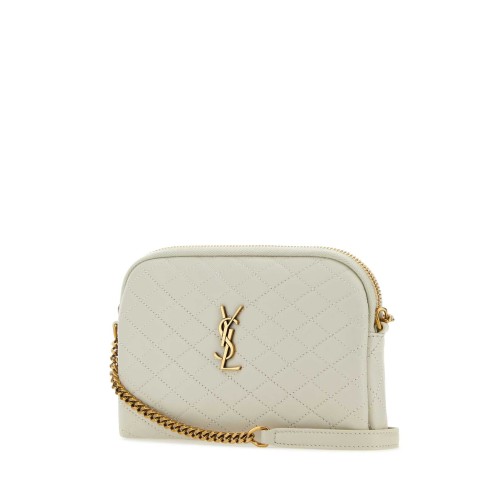 SAINT LAURENT Gaby Quilted Crossbody Bag, Gold Hardware