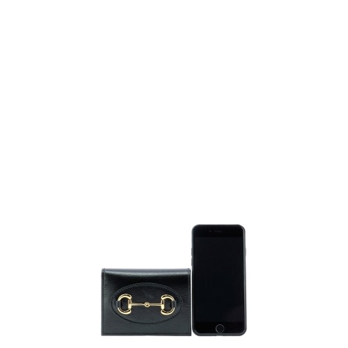 GUCCI Horsebit Cardholder, Gold Hardware