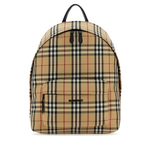 BURBERRY Check Backpack in Archive Beige