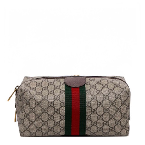 GUCCI Ophidia GG Supreme Cosmetic Bag, Gold Hardware