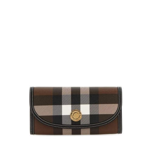 BURBERRY Check Continental Flap Wallet