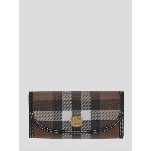 BURBERRY Check Continental Flap Wallet