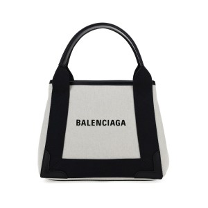 BALENCIAGA Navy Cabas Tote Bag