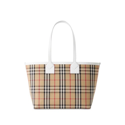 BURBERRY Check Pattern Tote Bag
