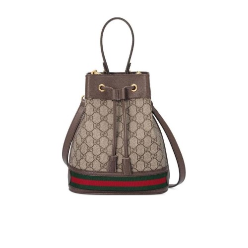 GUCCI Ophidia GG Bucket Bag, Gold Hardware
