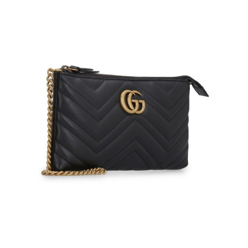 GUCCI GG Marmont Wallet On Chain, Gold Hardware