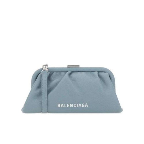 BALENCIAGA Cloud XS Clutch Bag, Silver Hardware