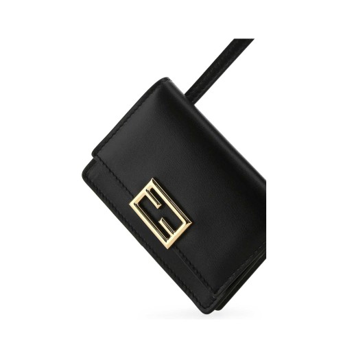 FENDI Mini Baguette Pouch Bag, Gold Hardware