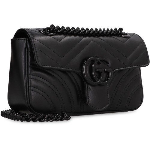 GUCCI GG Marmont Mini Shoulder Bag, Lacquered Hardware