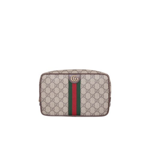 GUCCI Ophidia GG Wash Bag, Gold Hardware