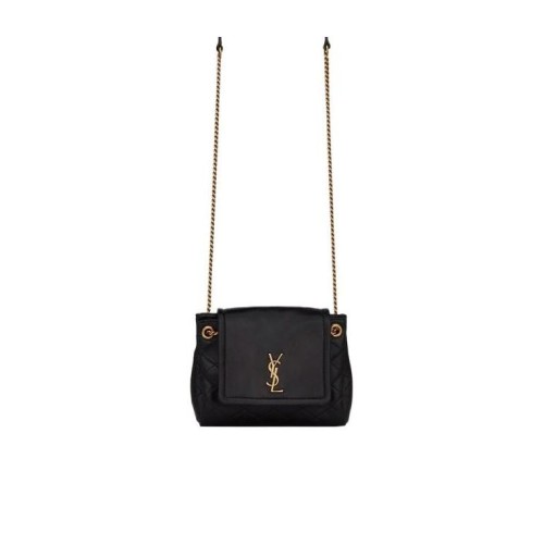 SAINT LAURENT Nolita Mini Shoulder Bag, Gold Hardware