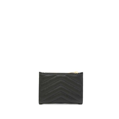 SAINT LAURENT Cassandre Vertical Wallet, Gold Hardware